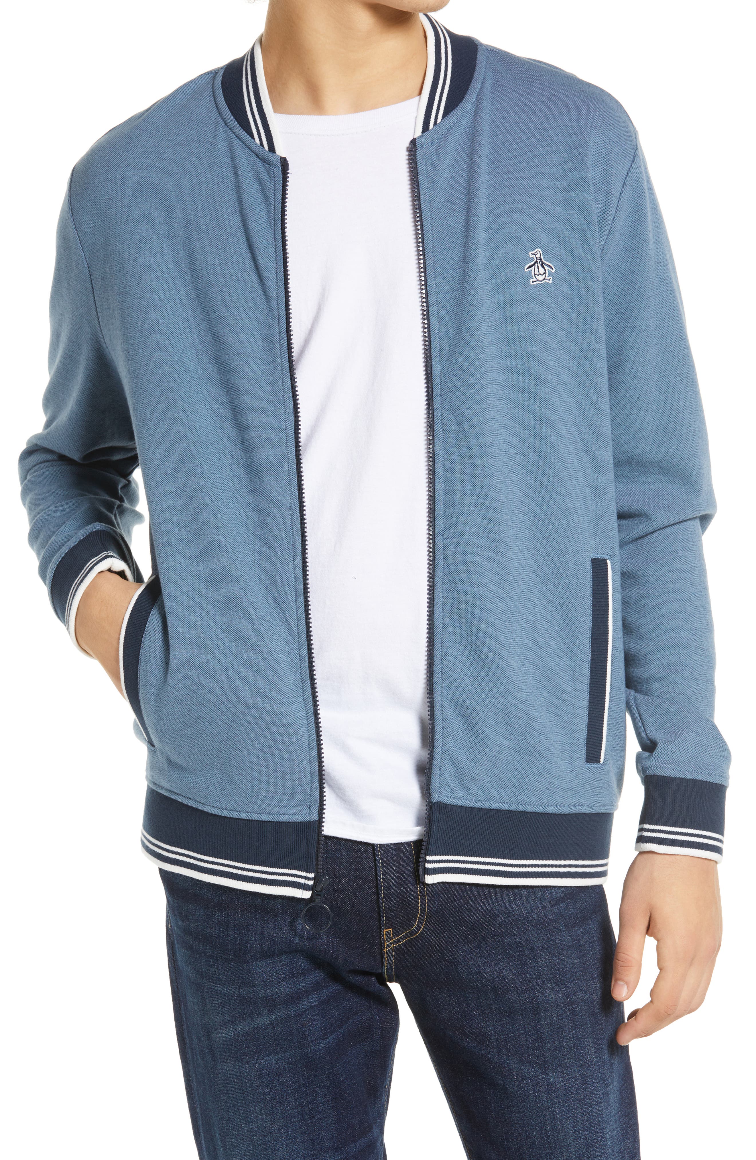 Original Penguin Mens Seam Seal Taped Bomber Original Penguin Mens Seam Seal Taped Bomber